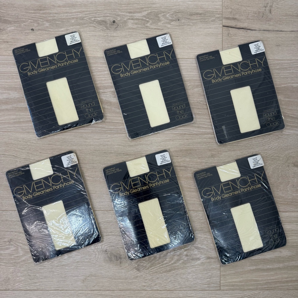 NEW Givenchy Vintage Deadstock Lemon Mousse Pantyhose Lot of 6